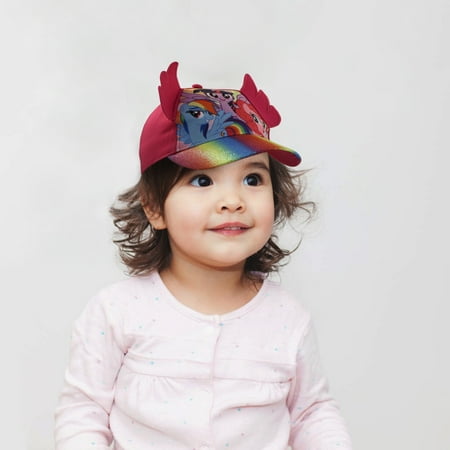 Hasbro Kids baseball Hat for Girls Ages 2-7 My Little Pony cap 3D Design